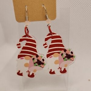 Gnome with Bouquet of Flowers Earrings
